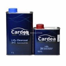 Лак Clearcoat HS 2:1 1л + отвердитель 0,5л, Cardea