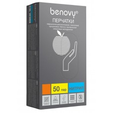 Перчатки нитриловые 50пар/уп. размер XL, Benovy