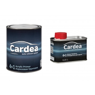 Грунт акриловый Acrylic Primer 4+1 серый 3л, Cardea